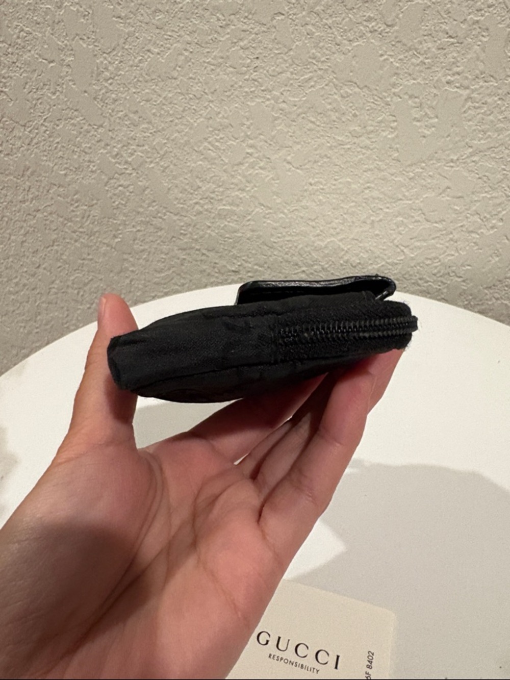 Gucci GG Coin Purse Black Canvas - Picture 7 of 12